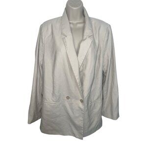 H&M Women's Size XL Double-Breasted Blazer in Beige